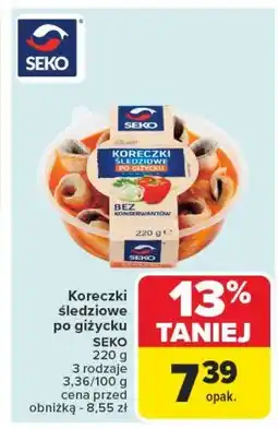 Carrefour Market Koreczki śledziowe po giżycku Seko oferta