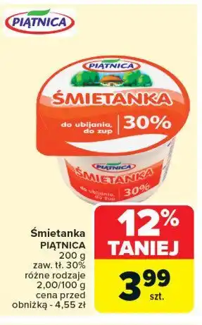 Carrefour Market Śmietana 30% Piątnica oferta