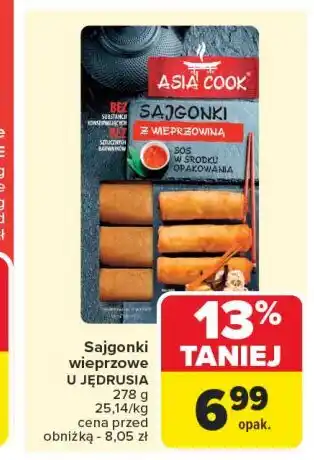 Carrefour Market Sajgonki z wieprzowiną + sos Asia cook oferta