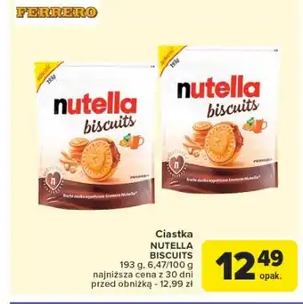 Carrefour Market Ciastka z kremem NUTELLA BISCUITS oferta