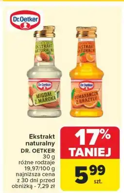 Carrefour Market Ekstrakt naturalny pomarańcza z brazylii Dr. oetker ze świata natury oferta