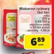 Carrefour Makaron ryżowy wstążki Tao tao oferta