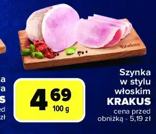 Carrefour Szynka w stylu włoskim Krakus animex oferta