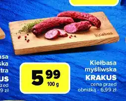 Carrefour Kiełbasa myśliwska Krakus animex oferta