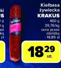 Carrefour Kiełbasa żywiecka Krakus animex oferta