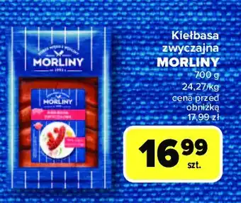 Carrefour Kiełbasa zwyczajna Morliny oferta