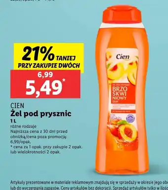 Lidl Żel pod prysznic Cien oferta