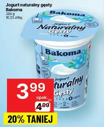 Delikatesy Centrum Jogurt naturalny gęsty Bakoma oferta