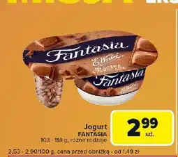 Carrefour Express Jogurt z mleczną czekoladą Danone fantasia e. wedel oferta