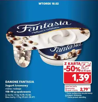 Kaufland Jogurt z kulkami w czekoladzie Danone fantasia oferta
