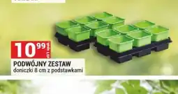 Merkury Market Podwójny zestaw doniczek 8 cm z podstawkami oferta