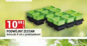 Merkury Market Podwójny zestaw doniczek 8 cm z podstawkami oferta