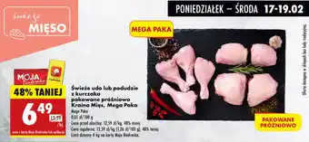 Biedronka świeże udo lub podudzie z kurczaka pakowane próżniowo Kraina Mięs, Mega Paka Mega Paka oferta