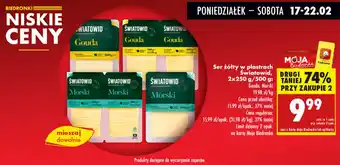 Biedronka Ser żółty w plastrach Światowid, 2x250 g/500 g: Gouda, Morski oferta