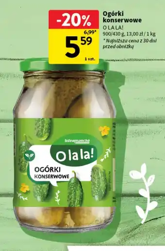 Intermarche Ogórki konserwowe Intermarche O La La! oferta