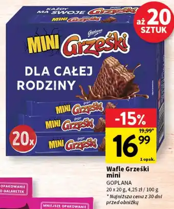 Intermarche Wafelek kakaowy Grześki Mini oferta