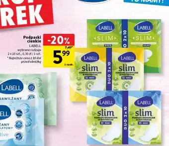 Intermarche Podpaski higieniczne ze skrzydełkami aloes Labell oferta