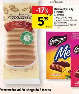 Intermarche Biszkopty lady fingers Andante oferta