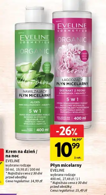 Intermarche Płyn micelarny łagodzący z ekstraktem peonii Eveline Organic oferta