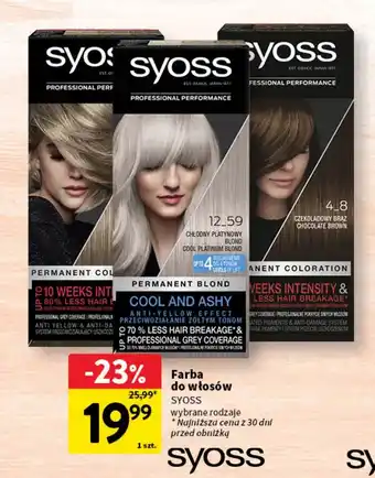 Intermarche Farba do włosów Syoss Professional Performance oferta