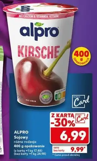 Kaufland Jogurt sojowy truskawka wiśnia daktyle Alpro oferta