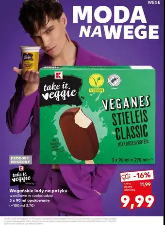 Kaufland Lody waniliowe K-take it veggie oferta