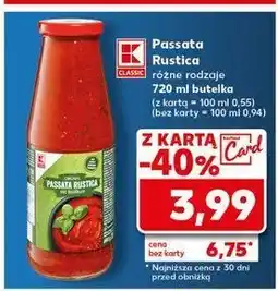 Kaufland Passata rustica z bazylią K-classic oferta