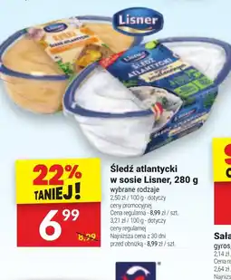 Sledź atlantycki w sosie Lisner