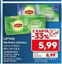 Kaufland Herbata earl gray Lipton green tea oferta