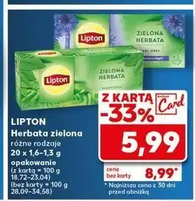 Kaufland Herbata earl gray Lipton green tea oferta