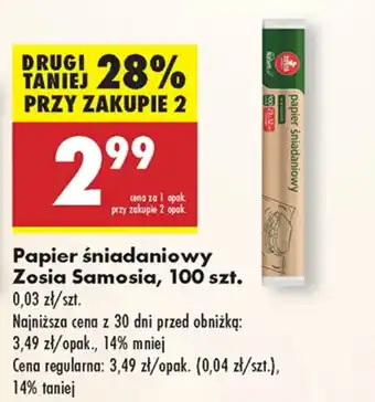 Biedronka Papier śniadaniowy Zosia Samosia oferta