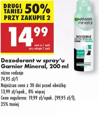 Biedronka Dezodorant Garnier oferta