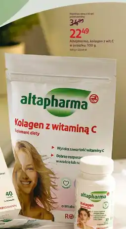 Rossmann Altapharma, kolagen z wit.C w proszku, oferta