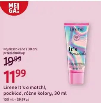 Rossmann Lirene It's a match! podkład, różne kolory oferta