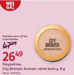 Rossmann Maybelline, City Bronzer, bronzer, różne kolory oferta