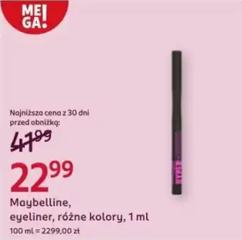 Rossmann Maybelline, eyeliner, różne kolory, oferta