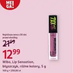 Rossmann Wibo, Lip Sensation, błyszczyk, różne kolory oferta