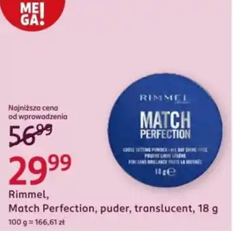 Rossmann Rimmel, Match Perfection, puder, translucent oferta