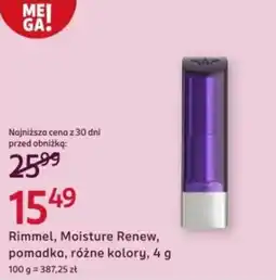 Rossmann Rimmel, Moisture Renew, pomadka, różne kolory oferta