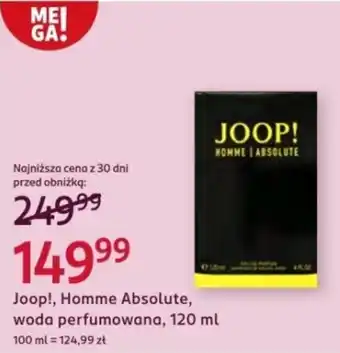 Rossmann Joop!, Homme Absolute, woda perfumowana oferta