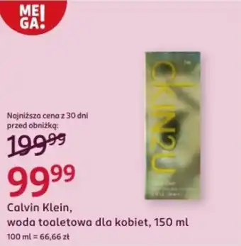 Rossmann Calvin Klein, woda toaletowa dla kobiet oferta