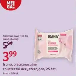 Rossmann Isana, pielęgnacyjne chusteczki oczyszczające oferta