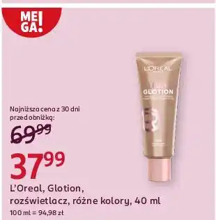 Rossmann Rozświetlacz do twarzy 903 L'oreal Lumi Glotion oferta