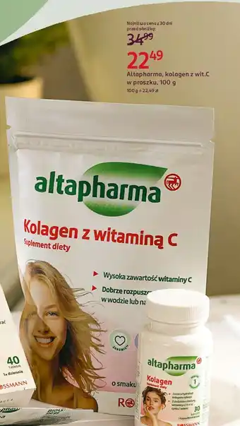 Rossmann Kolagen z witaminą c Altapharma oferta