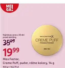 Rossmann Puder Max Factor Creme Puff oferta