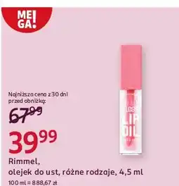 Rossmann Olejek do ust 003 Rimmel Oh My Gloss! oferta