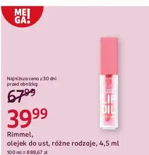 Rossmann Olejek do ust 003 Rimmel Oh My Gloss! oferta