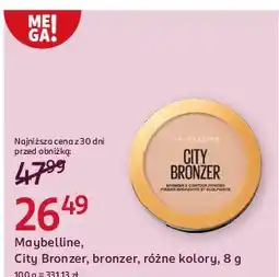 Rossmann Puder brązujacy nr 150 light warm Maybelline City Bronzer oferta