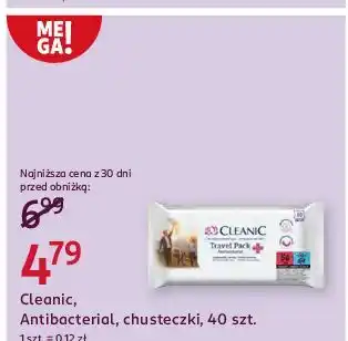 Rossmann Chusteczki antibacterial Cleanic oferta