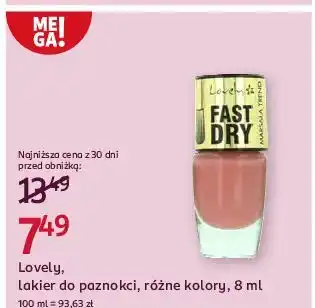 Rossmann Lakier do paznokci Lovely Fast Dry oferta